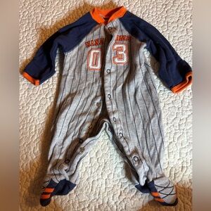 Carters Newborn baseball onesie pajamas cotton